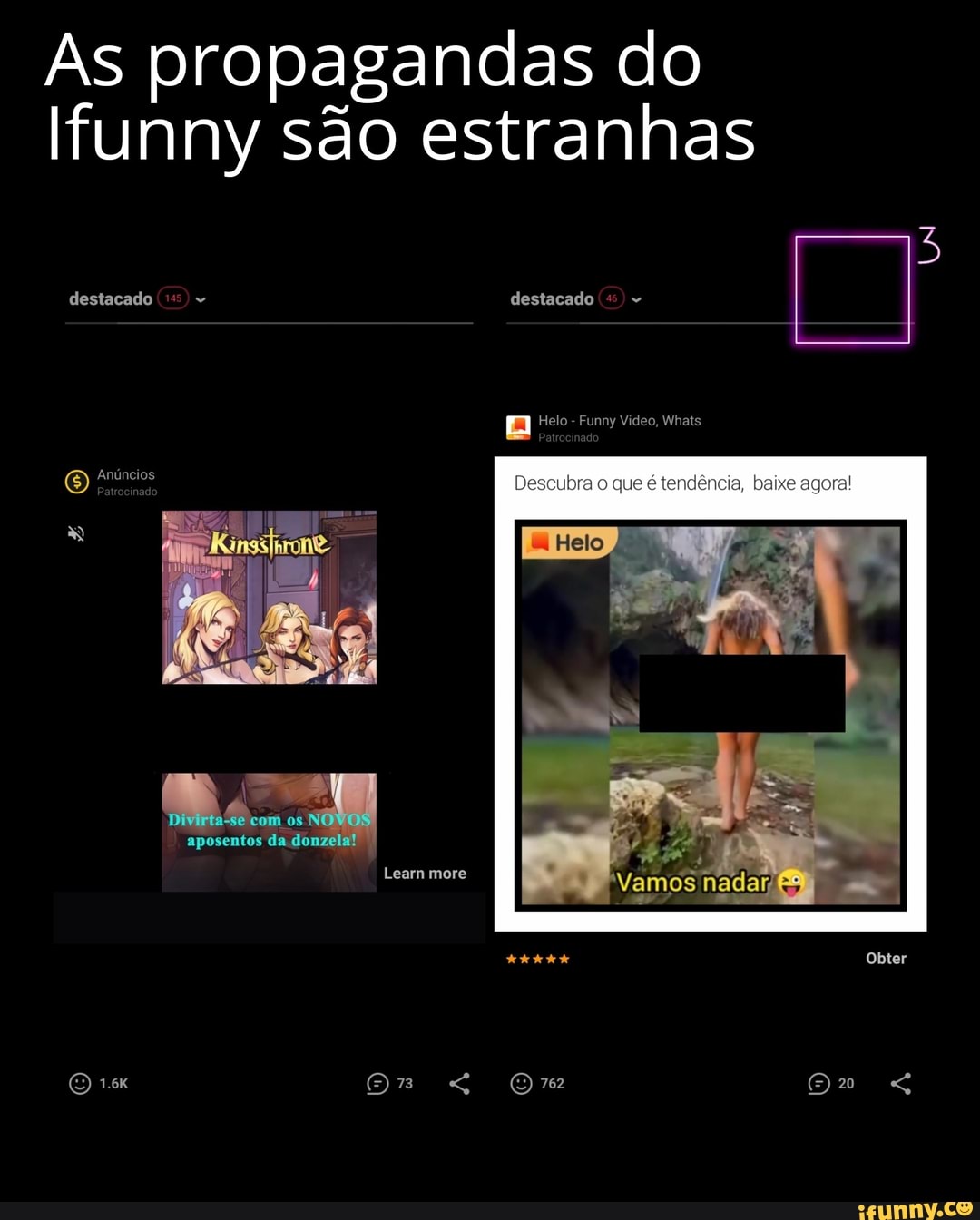 Helo - Funny Video, Whais Anúncio Imagens e vídeos engraçados! Baixe o Helo  para mais contudo Helo - iFunny Brazil