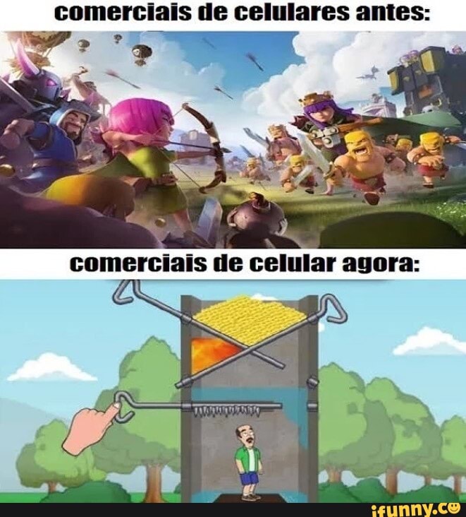 Esse jogos atuais não fazem o menor sentido . . . . . #meme #memesbrasil # memes #foryou #fyp #explorar #explore - comerciais de celulares antes: -  iFunny Brazil