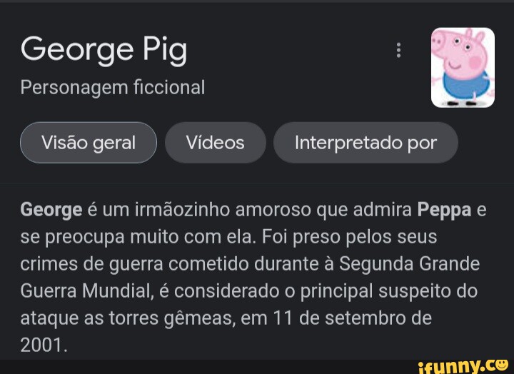 George Pig Personagem ficcional Interpretado por Vídeos George Pig