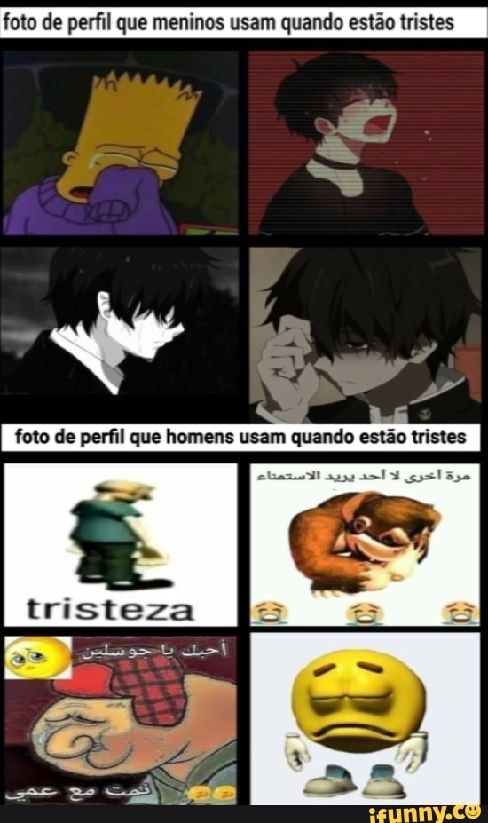 Foto de perfil que meninos usam quando estão tristes I Pd foto de perfil  que homens usam quando estão tristes ES - iFunny Brazil