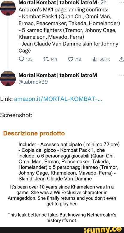 Mortal Kombat 1 - Kombat Pack Kameo Fighters 
