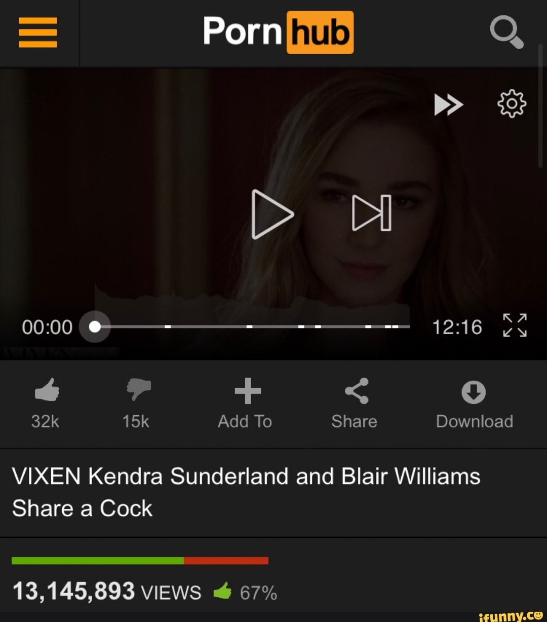 VIXEN Kendra Sunderland and Blair Williams Share a Cock - iFunny Brazil