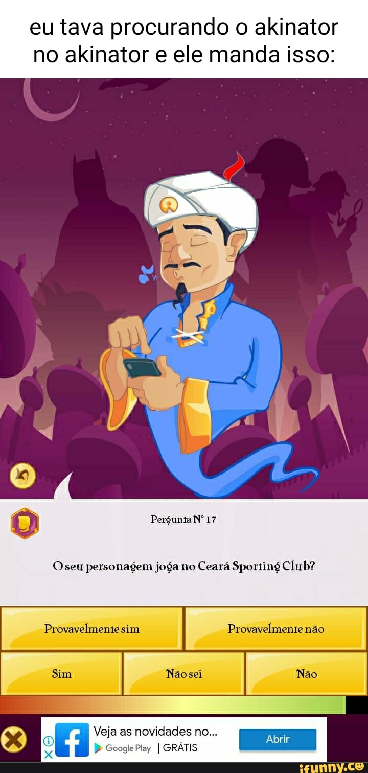 Mano eu literalmente estava procurando por GELO e o akinator não