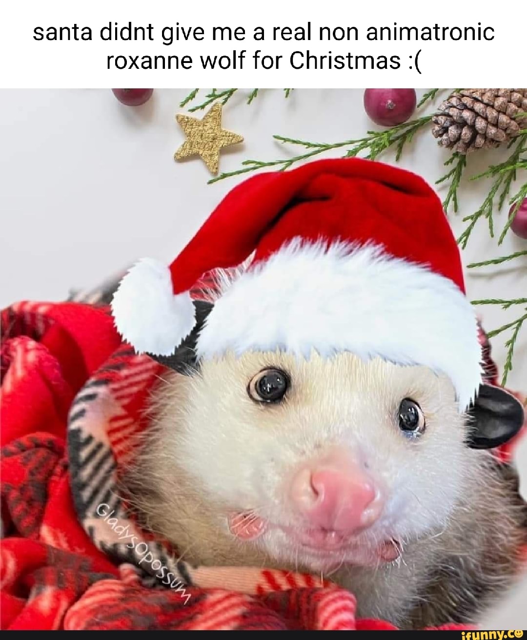 Santa didnt give me a real non animatronic roxanne wolf for Christmas -  iFunny Brazil