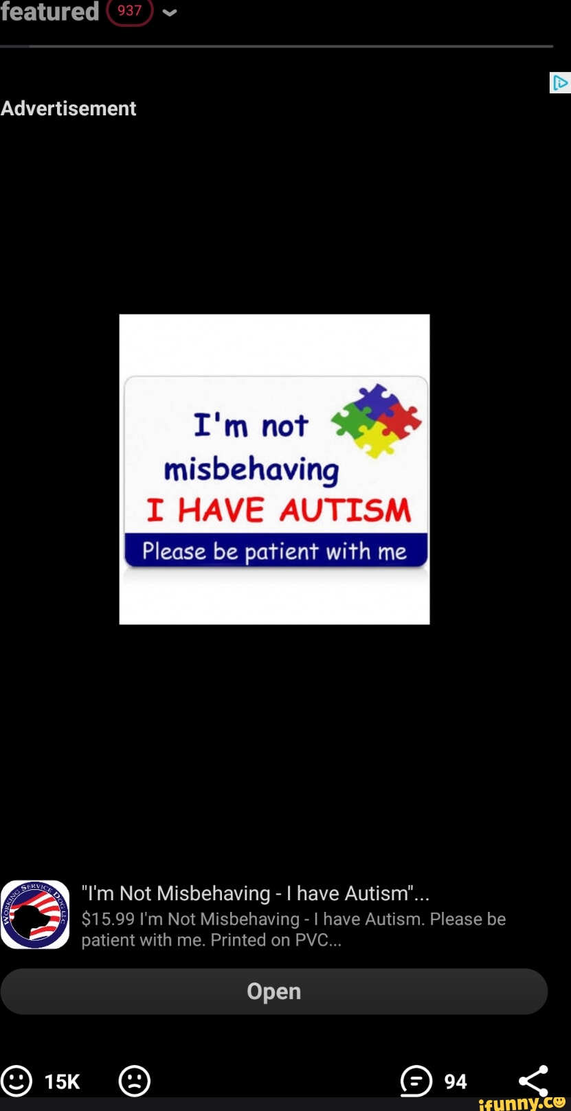 I'm not misbehaving I have autism | Poster