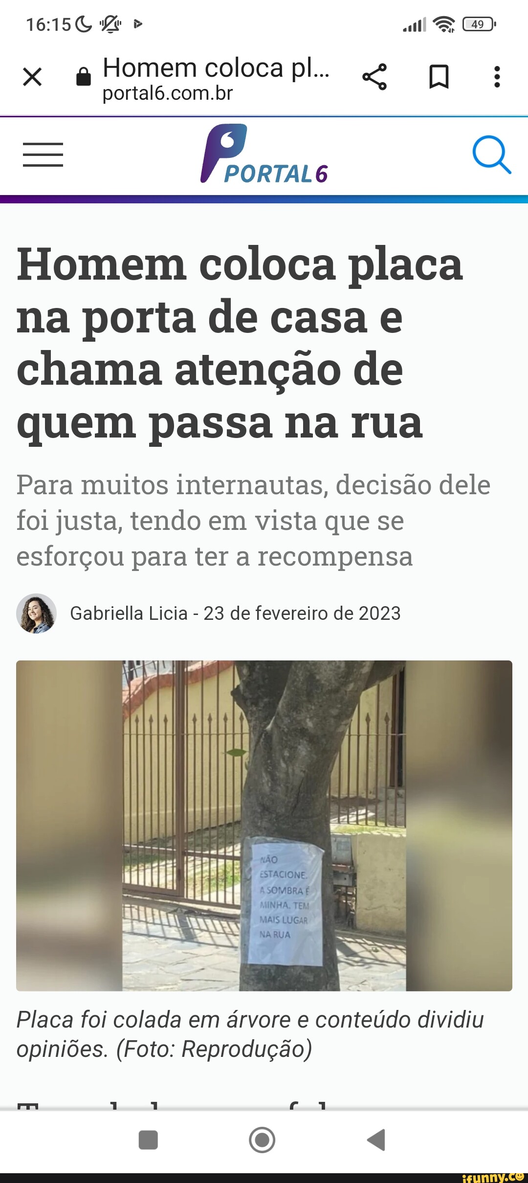 Homem coloca pl... = Porra 6 Q Homem coloca placa na porta de casa e chama  atenção