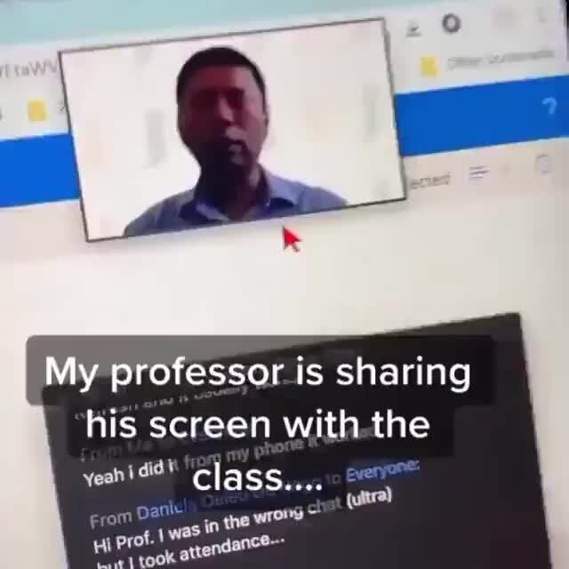 How do I share my screen with my teacher?