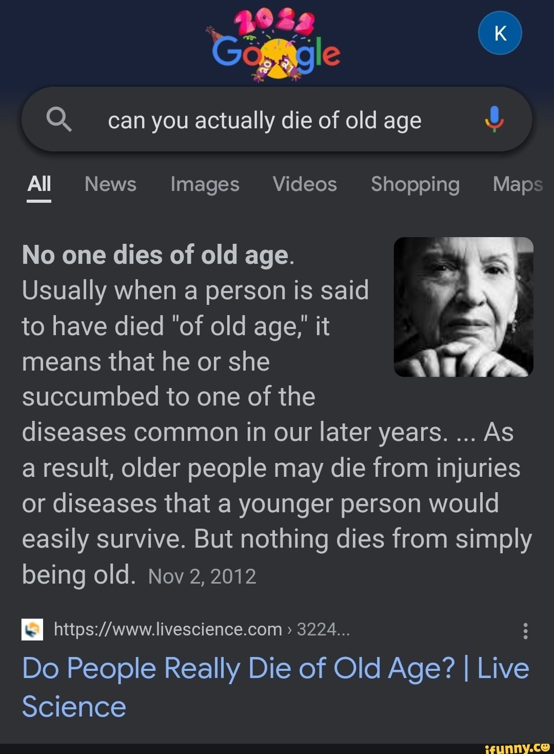 What Does It Mean to Die of Old Age?