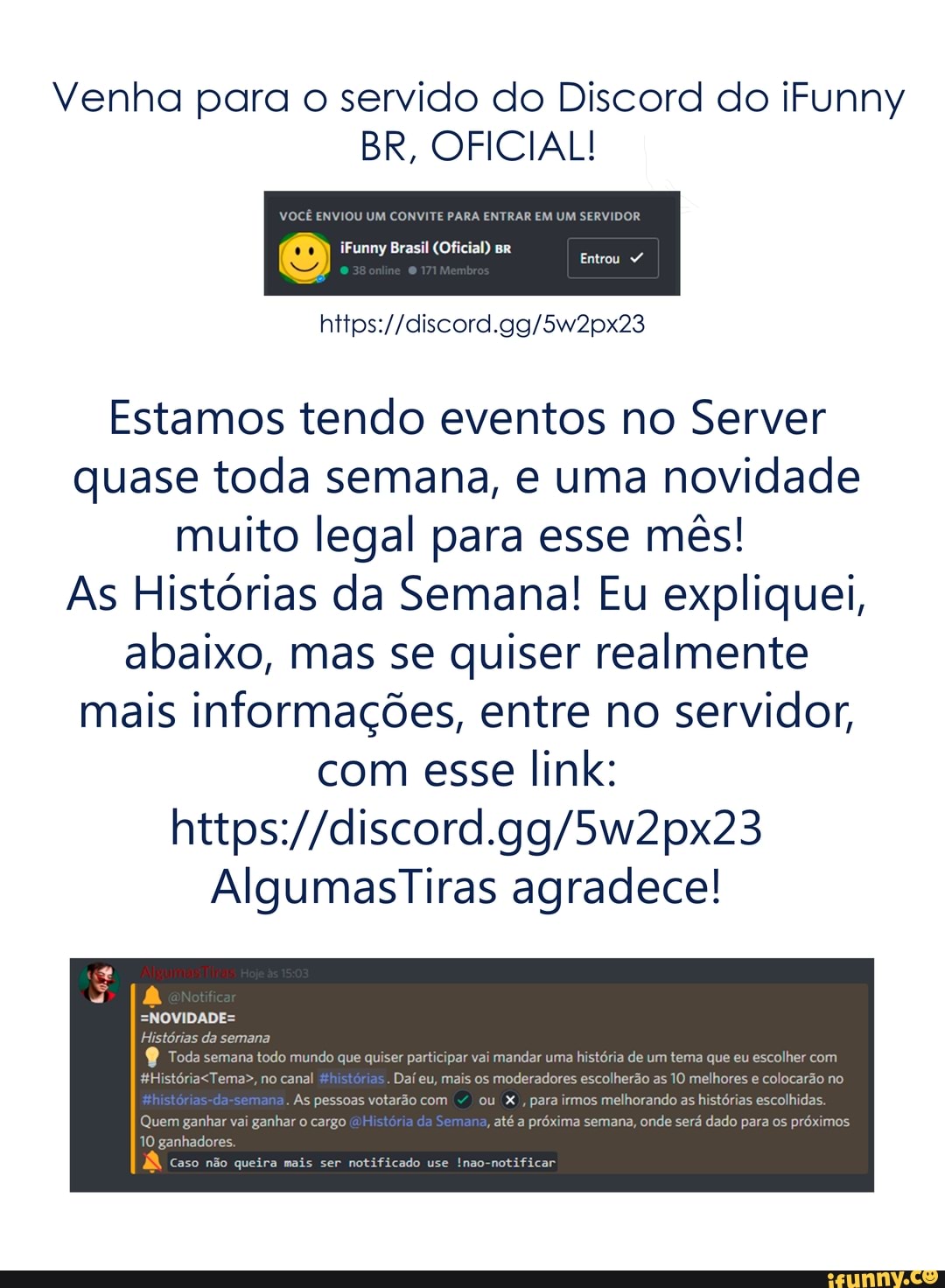 Alguém sabe criar servidor de Discord? - iFunny Brazil