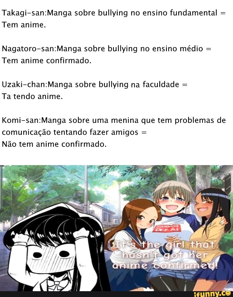 Personagens de anime que sofreriam bullying se fossem brasileiros: Kaga  Kouko Kurapika Kunimi Shana Senku Ku - iFunny Brazil