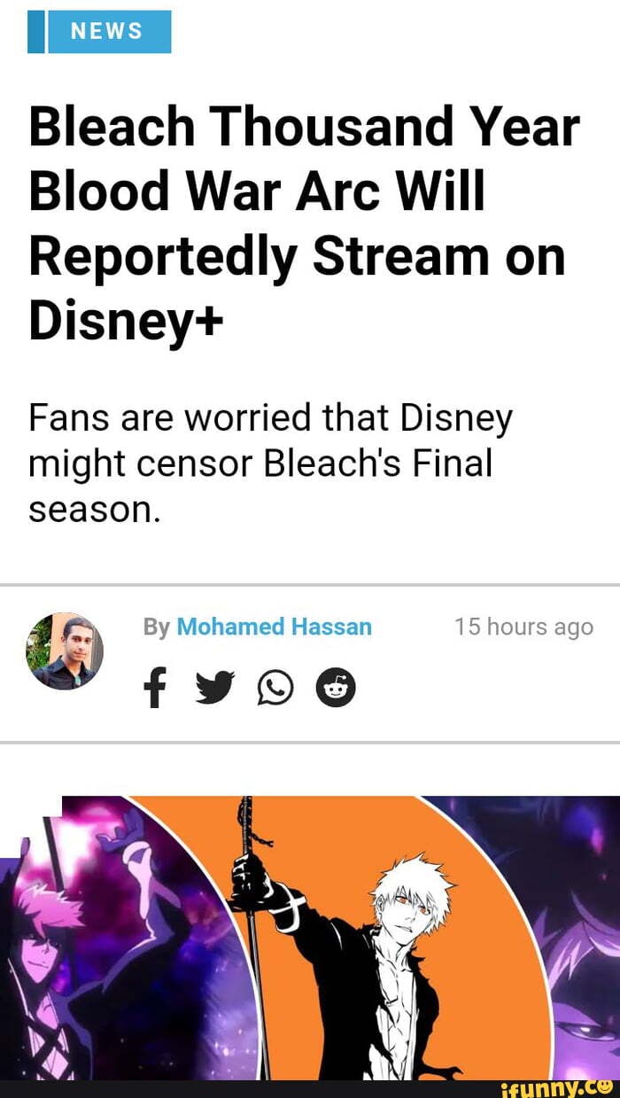Bleach: Thousand-Year Blood War' Will Stream On Disney+ Instead Of