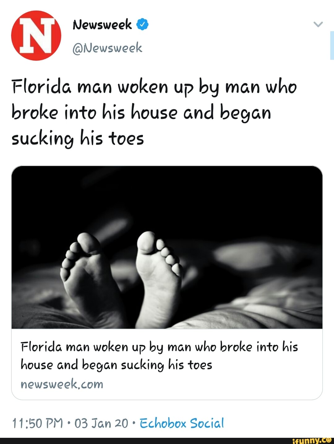 Florida man woken up by man who broke into his house and began sucking his  toes