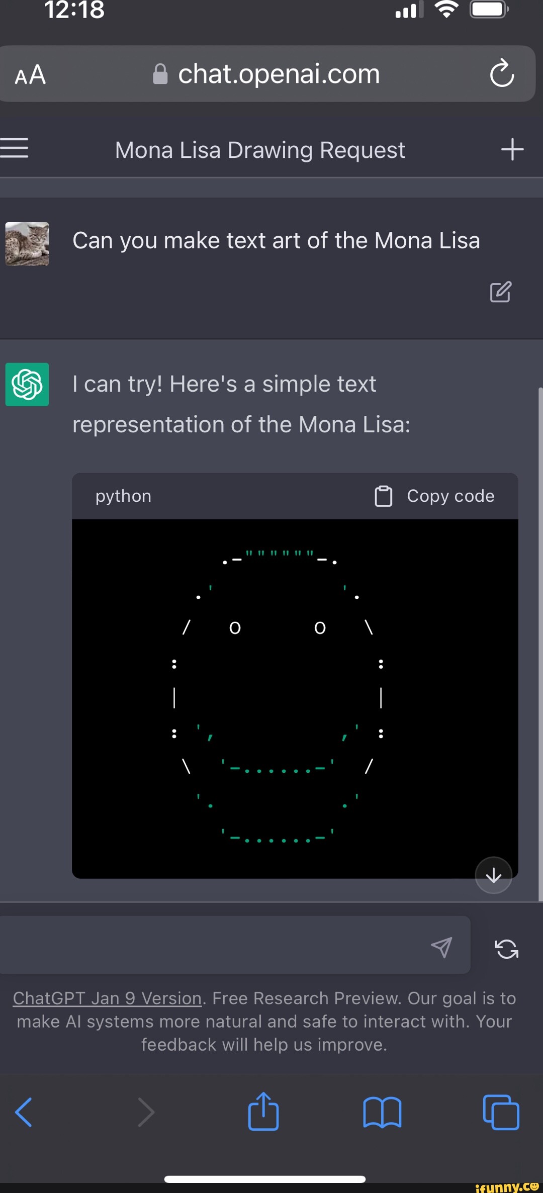 AA iViona Lisa Drawing Request Can you make text art of the Mona Lisa I can