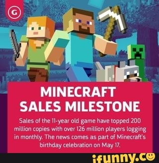 Minecraft Life-To-Date Sales Top the 200 Million Mark