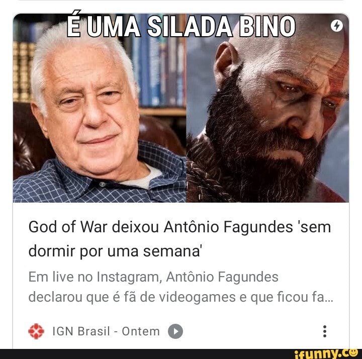 God of War deixou Antônio Fagundes 'sem dormir por uma semana