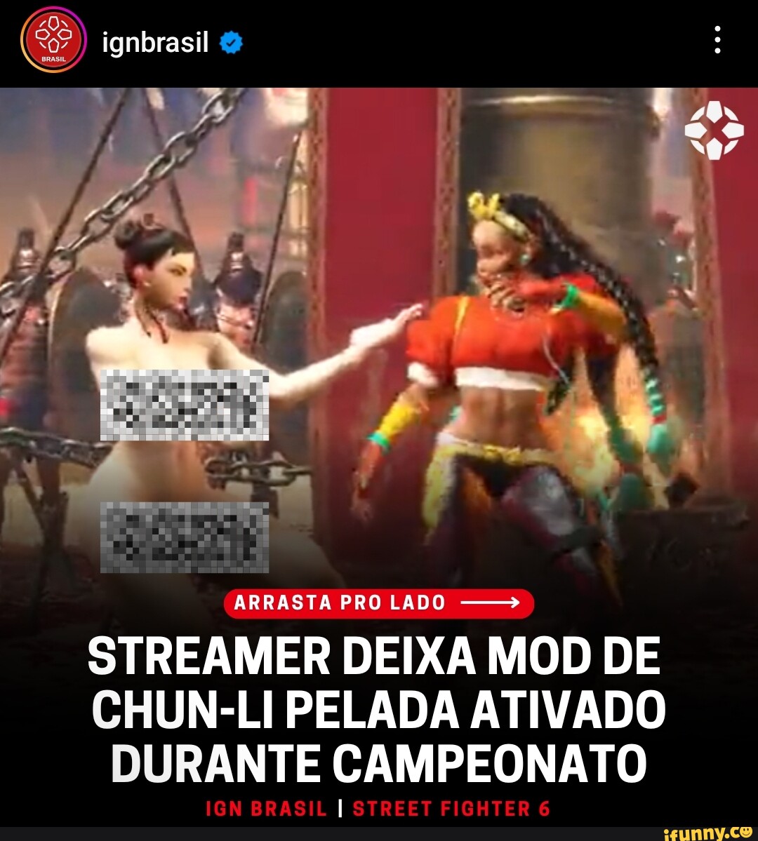 Street Fighter 6: streamer usa mod de nudez em luta e pausa campeonato