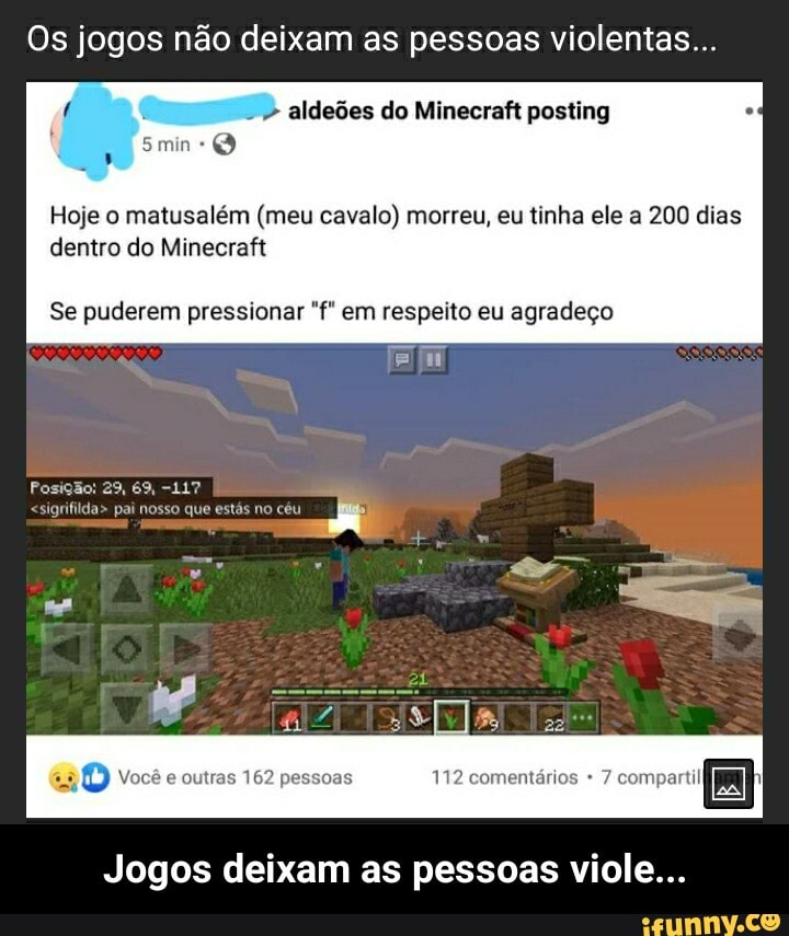 Minecraft MeMes - Opa blz, pq tanta violência?!😂😂😂😂😂