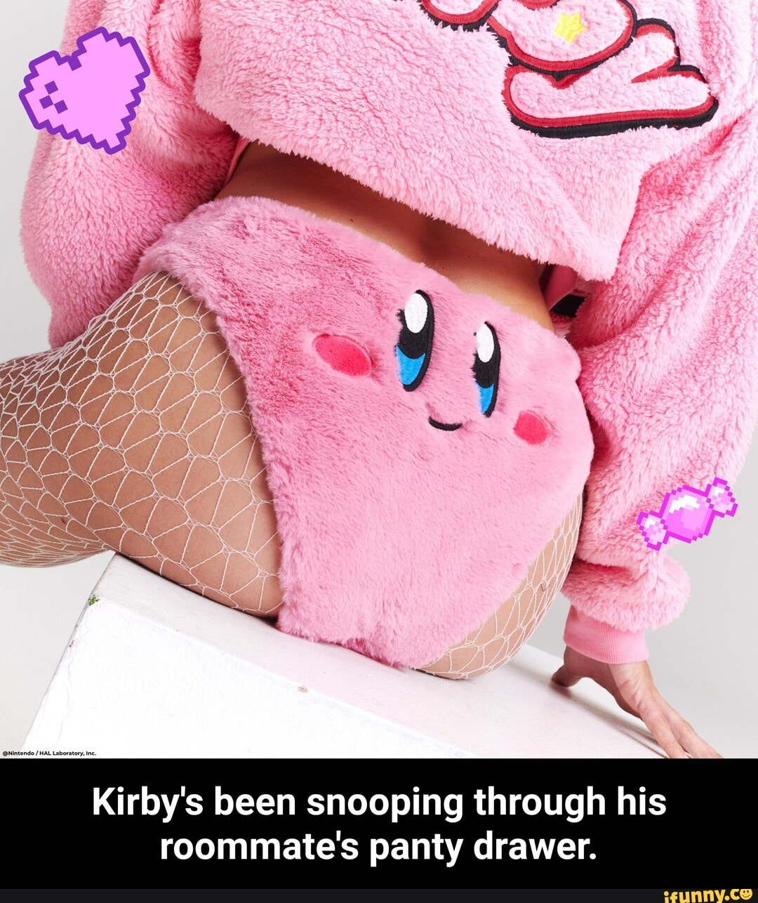 Nintendo [HAL Laborato ne Kirby's been snooping through his roommate's panty  drawer. - Kirby's been snooping through his roommate's panty drawer. -  iFunny Brazil