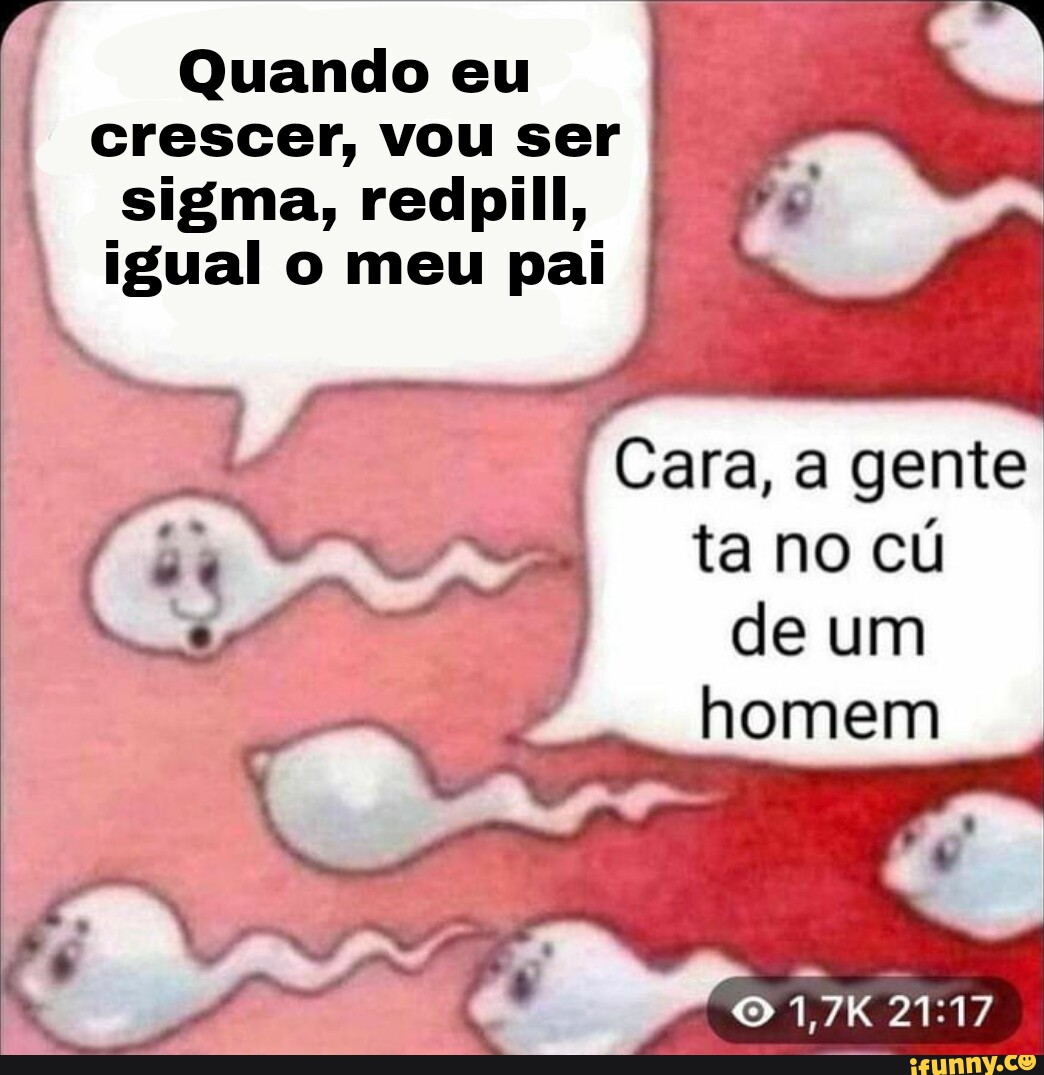 Quando eu crescer, vou ser sigma, redpill, igual o meu pai Cara, a gente ta  no cú de um homem 1,7K - iFunny Brazil