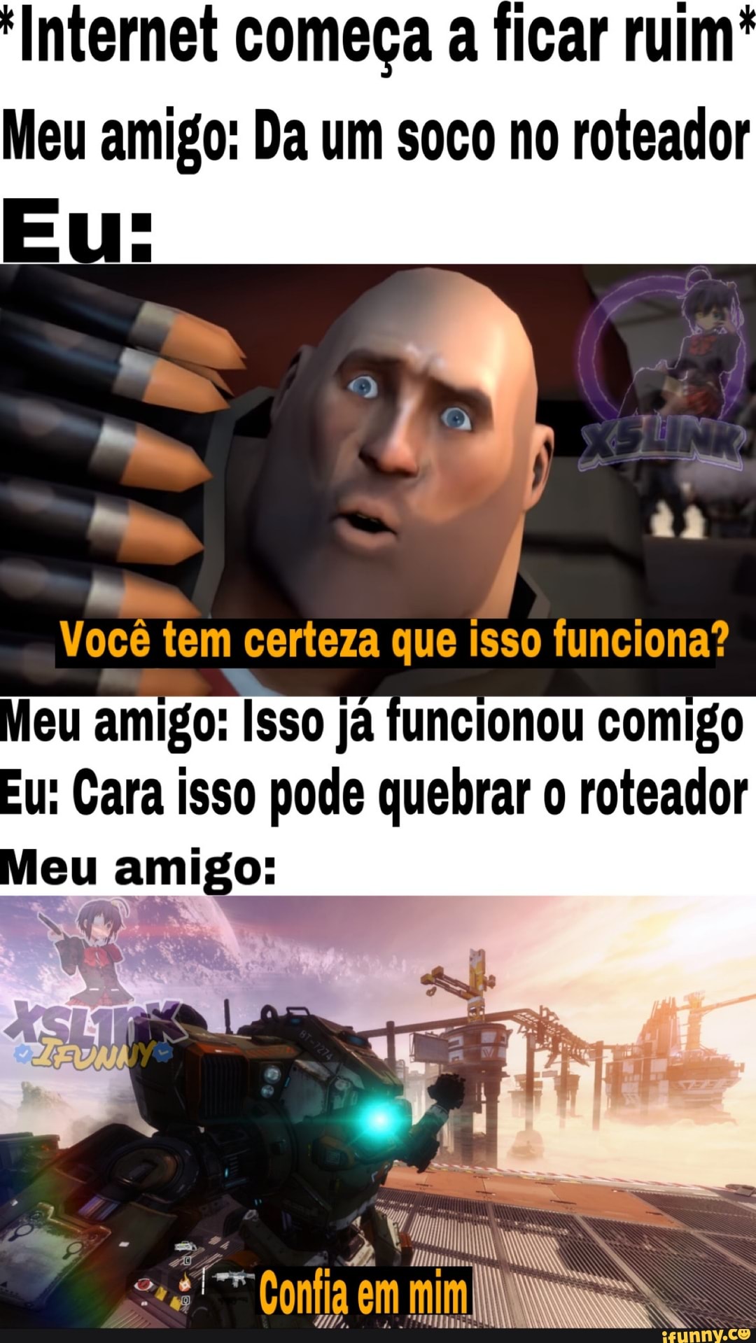 *Pessoas reclamando que 0 servidor do ifunny é ruim* único