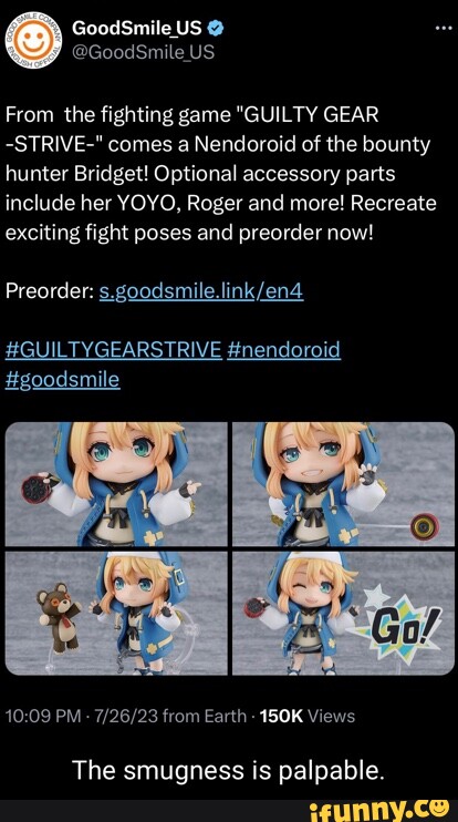 Guilty Gear Strive Bridget Figure Shown, Nendoroid Announced