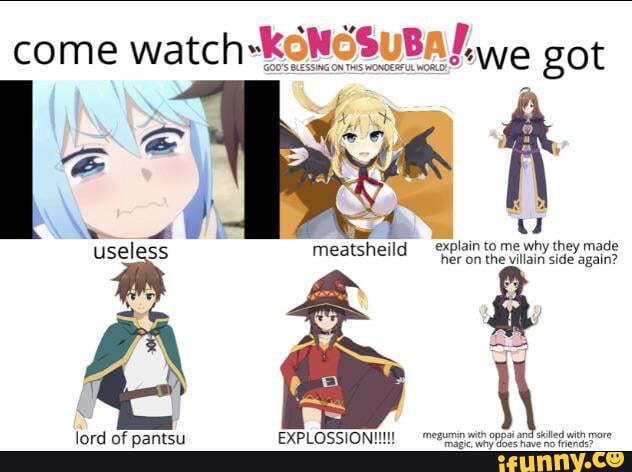 memes on X: Come watch Konosuba we have kazuma  / X