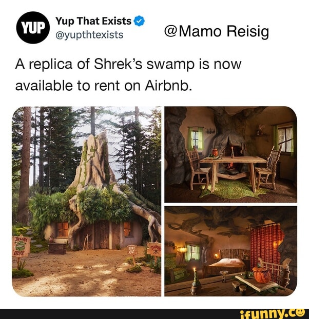 Shrek's 'swamp' now available to rent on Airbnb