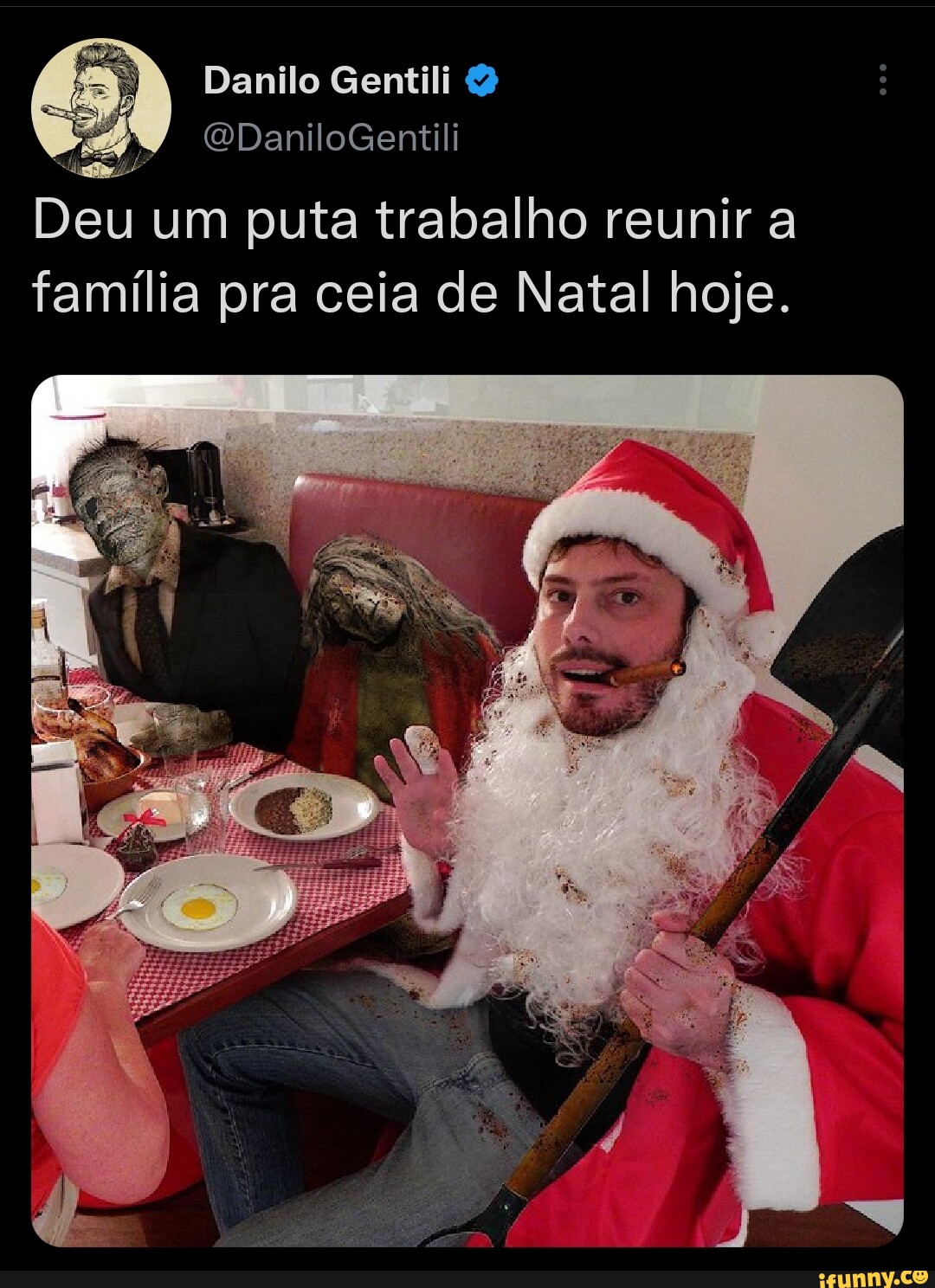 Deu um puta trabalho reunir a família pra ceia de Natal hoje. - iFunny  Brazil