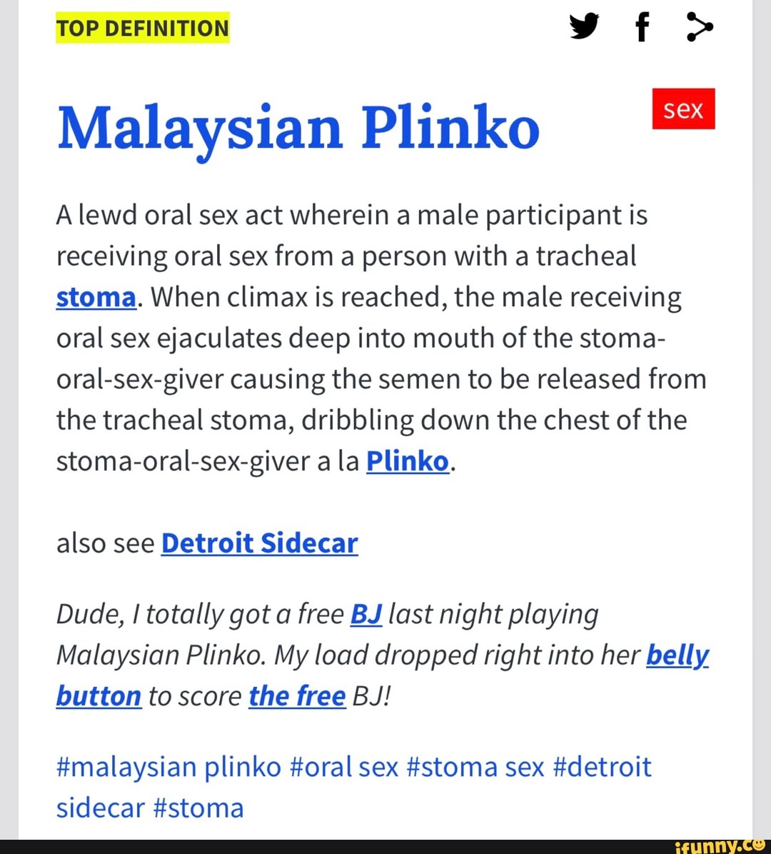 Sex Malaysian Plinko A lewd oral sex act wherein a male participant is receiving  oral sex