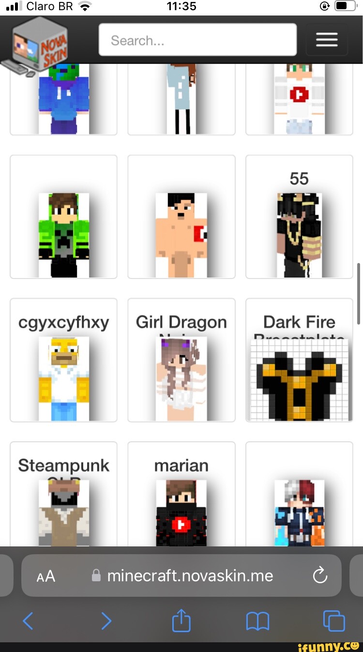 All Clara BR ce) 55 cgyxcyfhxy Girl Dragon Dark Fire I I I Steampunk marian  I @ minecraft.novaskin.me - iFunny Brazil