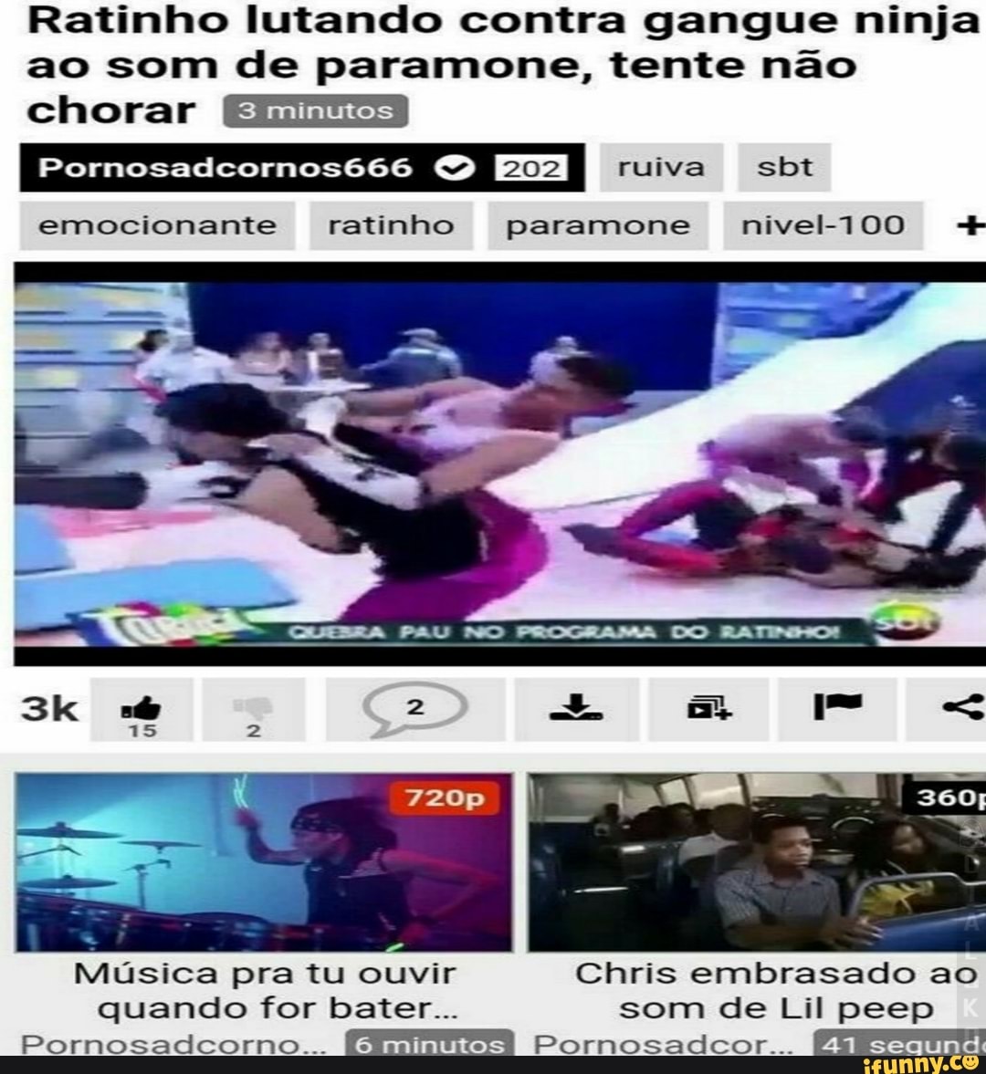 Ratinho lutando contra gangue ninja ao som de paramone, tente não chorar  ELES emocionante ratinho paramone