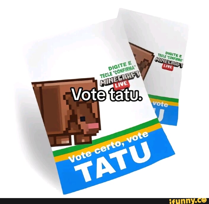 Votação de novo mob no Minecraft. vote no tatu !!!!