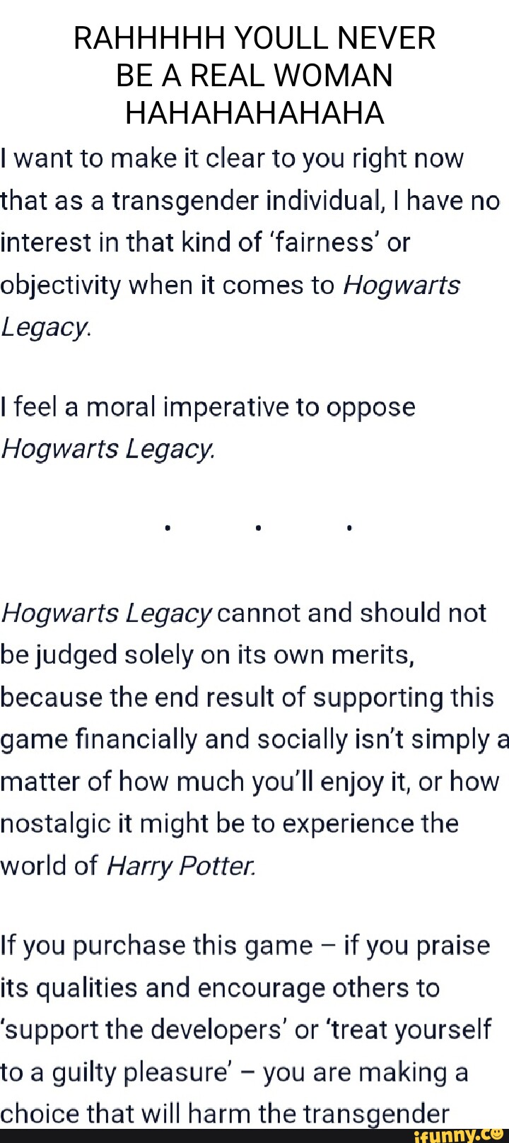 Hogwarts Legacy Should Be Judged By Its Own Merits