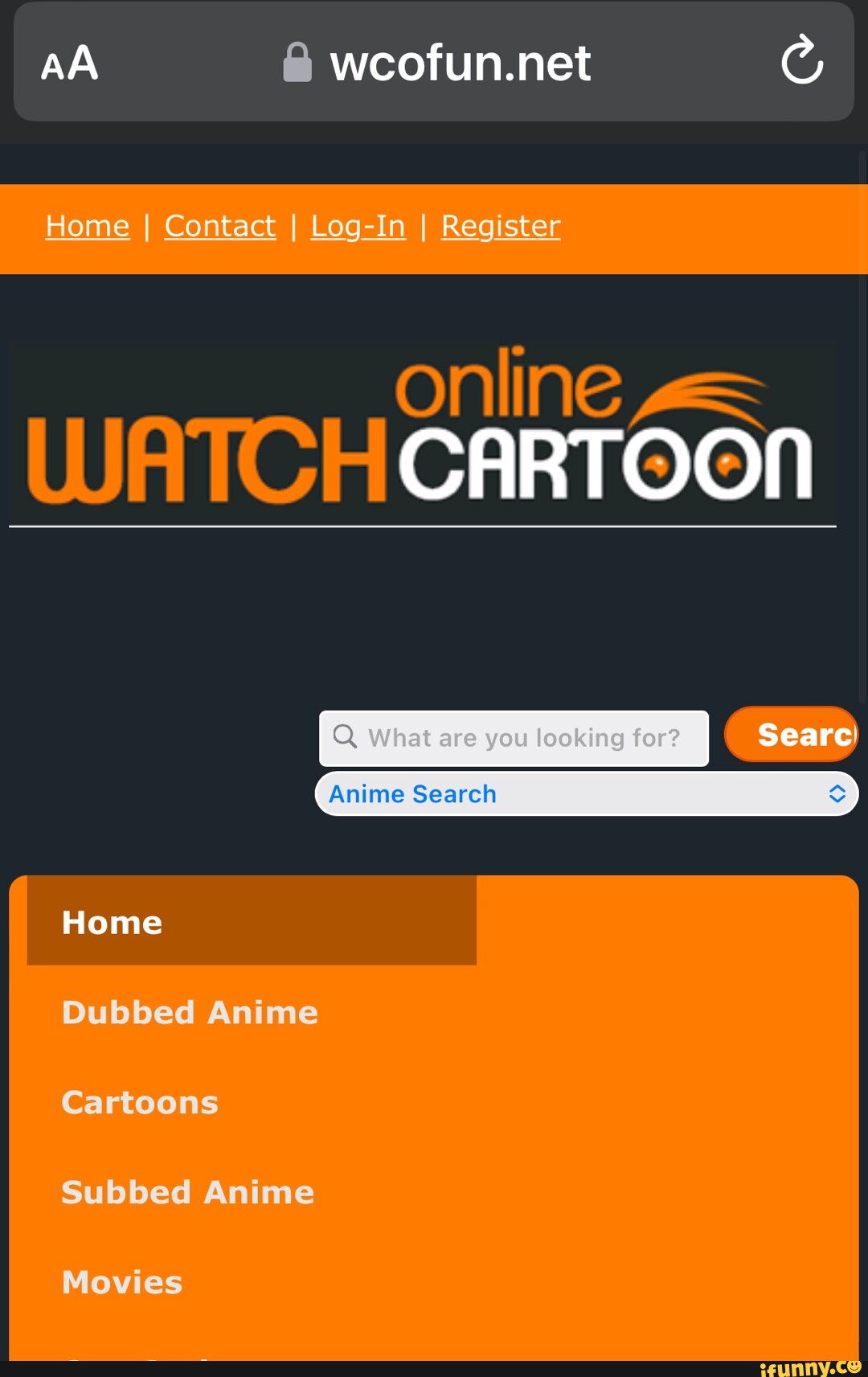 Watch cartoon best sale online register