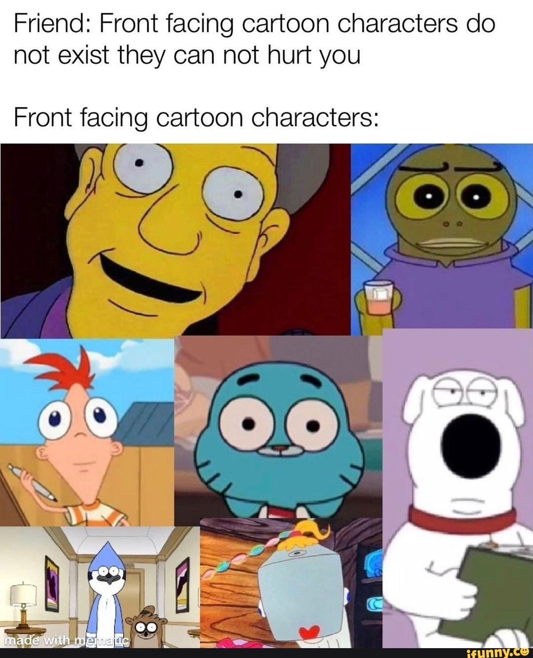 cartoon characters doing bad things