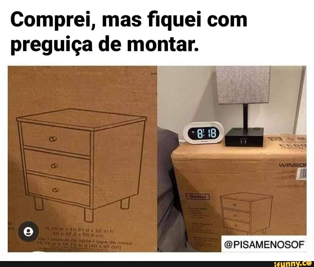 Pecinhas de montar, Nem quis tirar do saquinho, com preguiç…