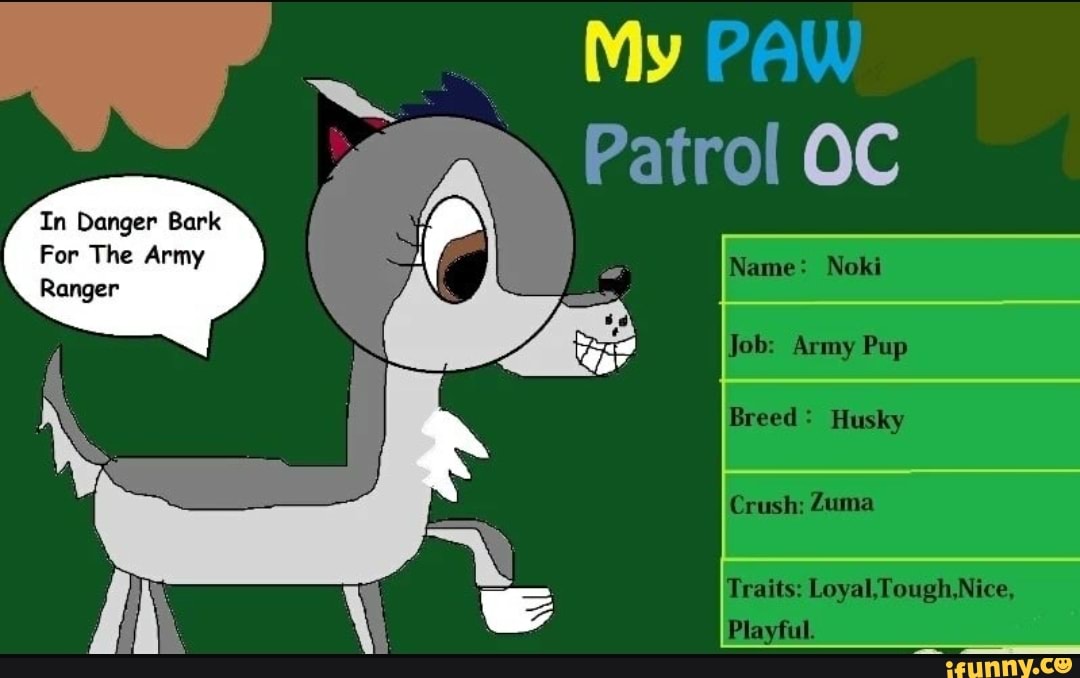 OC stand Description: Dirty Paws