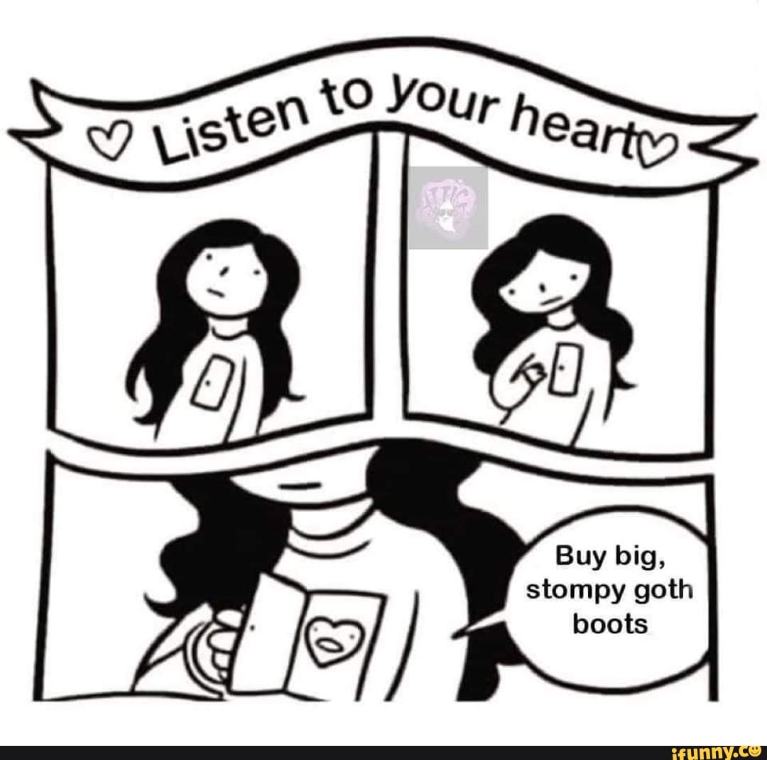 Buy big, stompy goth boots - iFunny Brazil