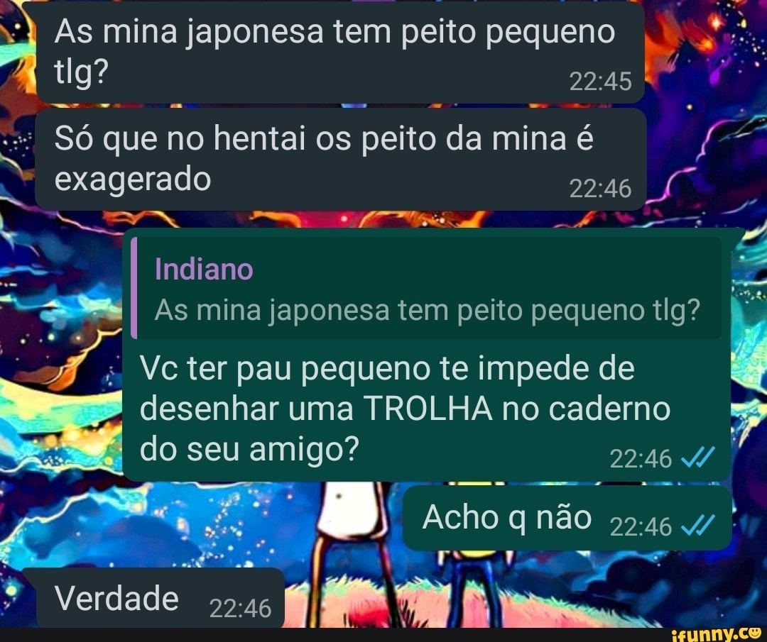 As mina japonesa tem peito pequeno Só que no hentai os peito da mina é  exagerado