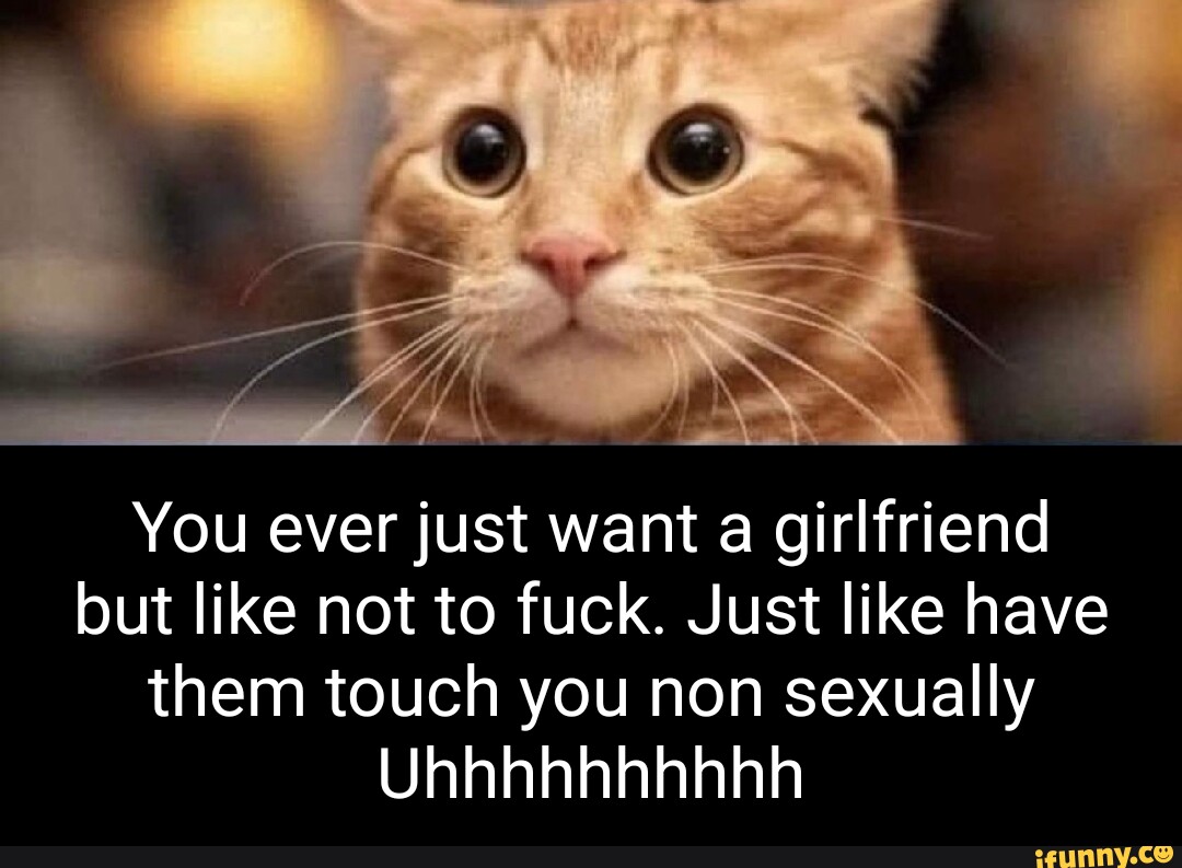 You ever just want a girlfriend but like not to fuck. Just like have them  touch you non sexually Uhhhhhhhhhh - iFunny Brazil