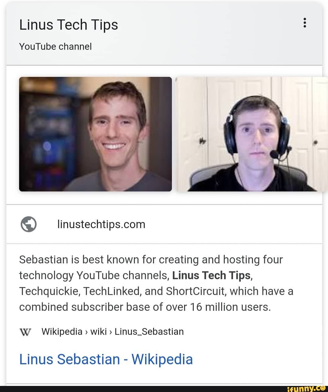 Linus Tech Tips YouTube Channel Sebastian Is Best Known For Creating ...