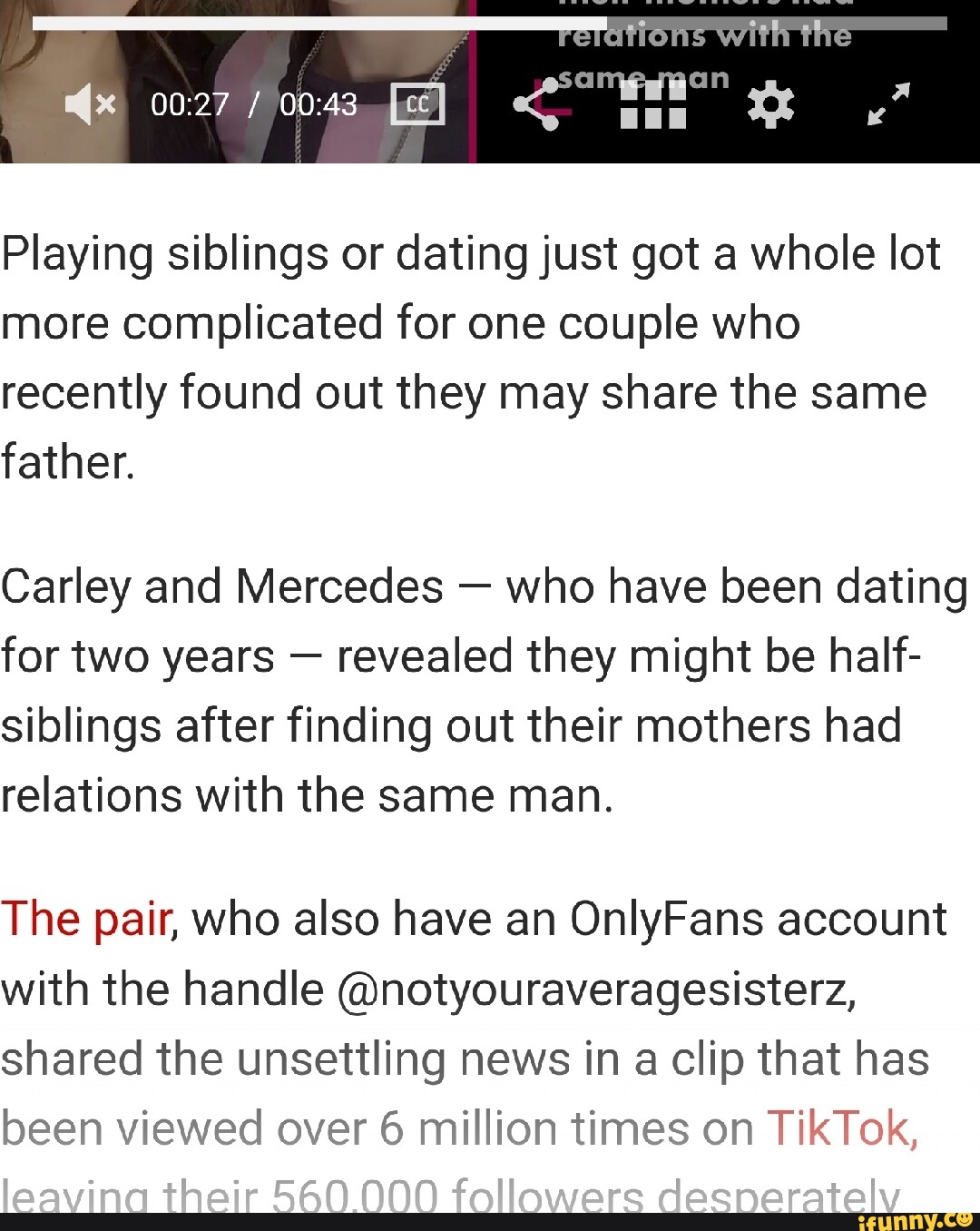 Playing siblings or dating just got a whole lot more complicated for one  couple who recently