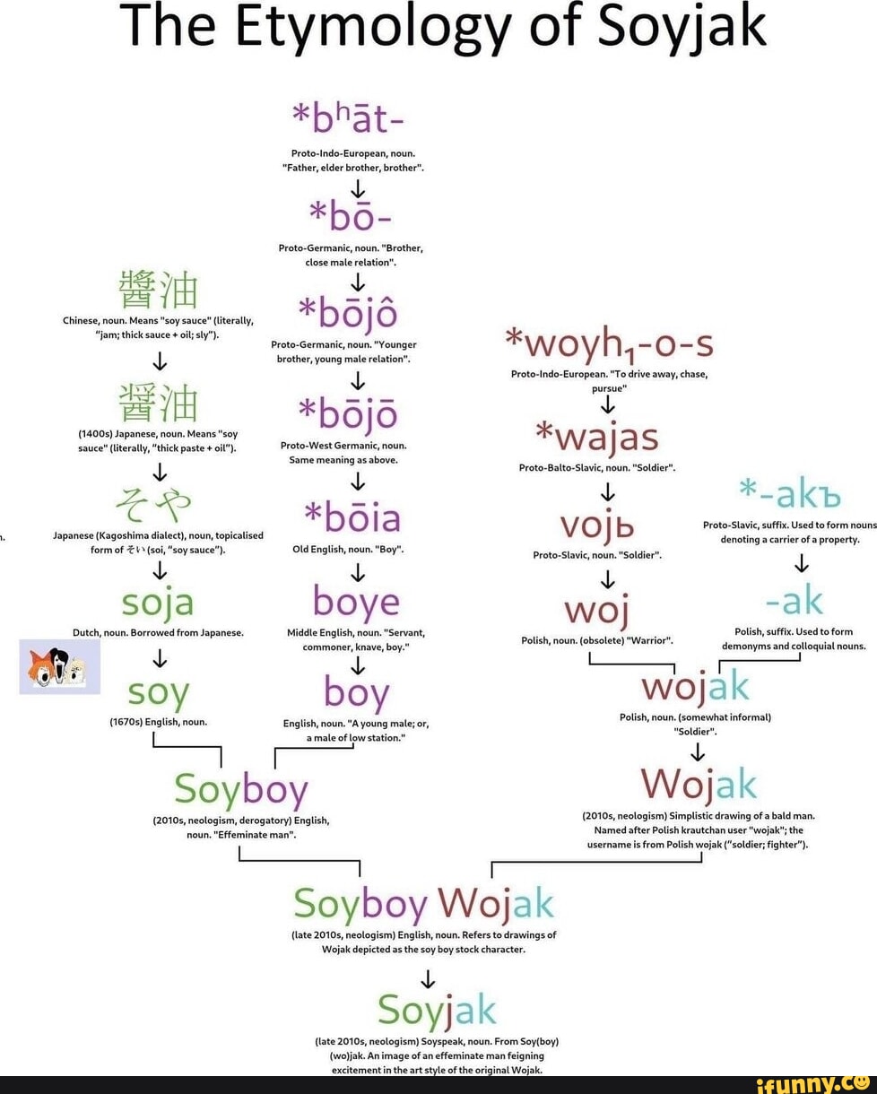 The Etymology of Soyjak Proto-Indo-European, nou 