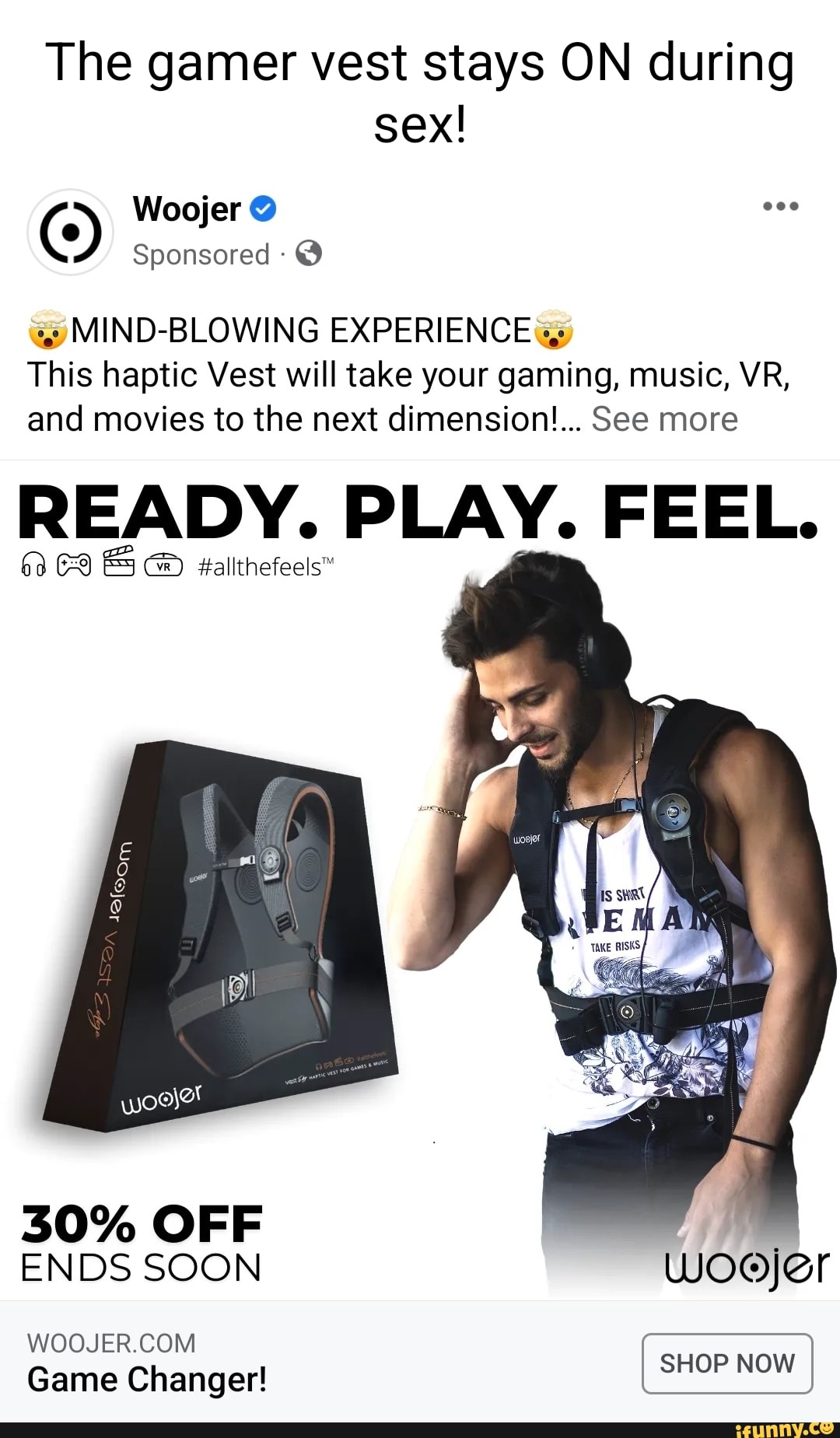 The gamer vest stays ON during sex! Woojer @ Sponsored MIND-BLOWING  EXPERIENCE This haptic Vest will