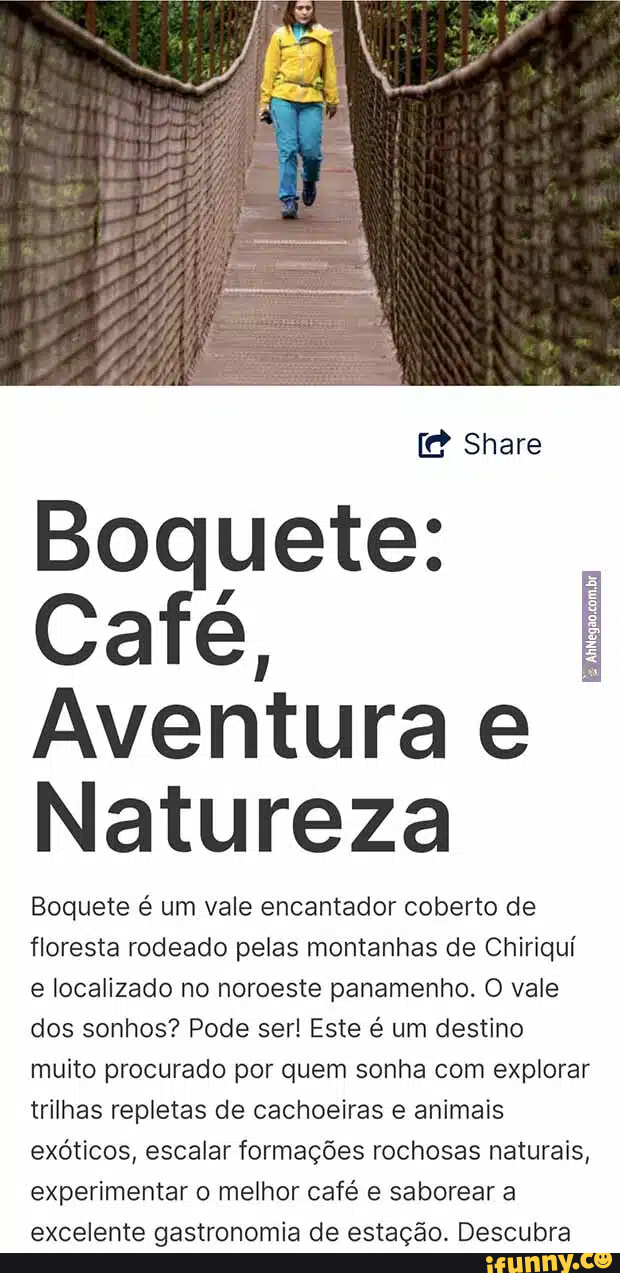 As Share Boquete: Aventura e Natureza Boquete é um vale encantador coberto  de floresta rodeado pelas