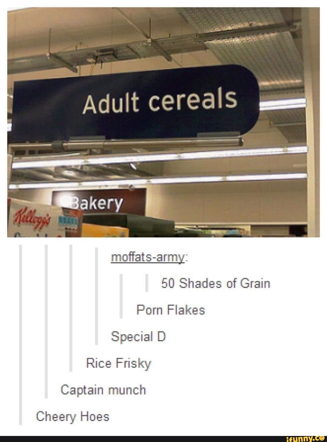 Grain Porn - Adult cereals moffats-army: 50 Shades of Grain Porn Flakes Special D Rice  Frisky Captain munch Cheery Hoes - iFunny Brazil