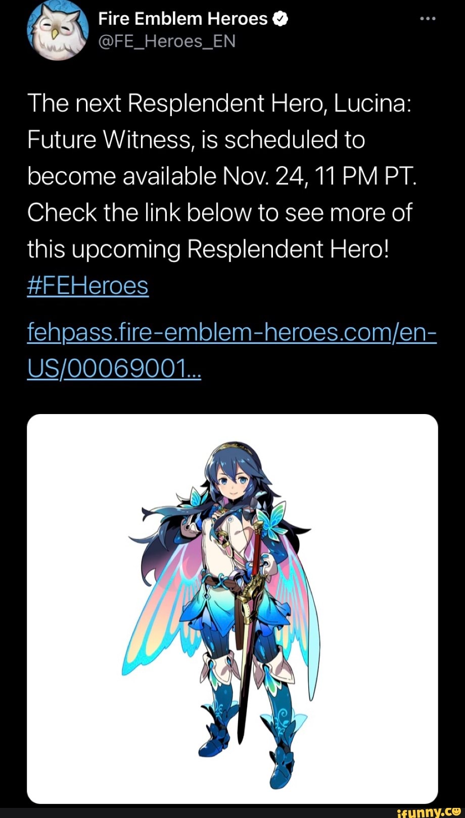 Ee Fire Emblem Heroes The Next Resplendent Hero Lucina Future Witness Is Scheduled To 0391