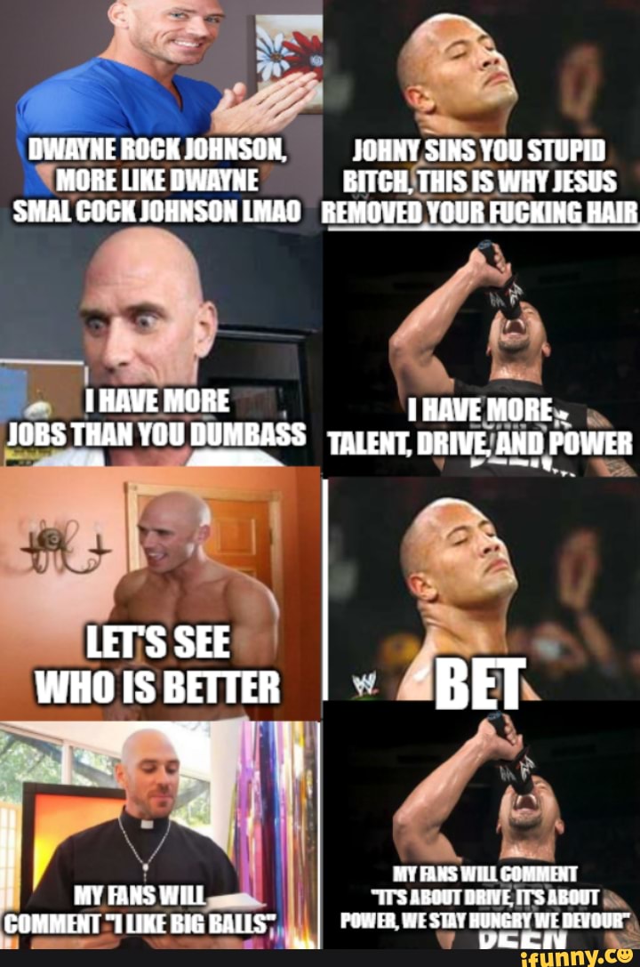 European Dwayne Johnson is Johnny Sins : r/meme