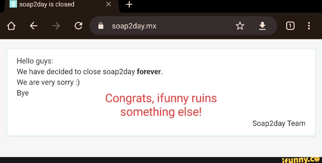 Soap2day is closed x soap2day.mx Hello guys We have decided to