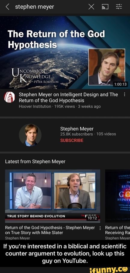 Stephen Meyer On Intelligent Design And The Return Of The God Hypothesis   Hoover Institution Stephen Meyer On Intelligent Design And The Return Of  The God Hypothesis